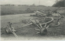 Guiscard. - Voiture De Ferme Détruite (Les Dévastations Allemandes En France) - Guiscard