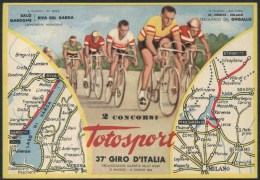 1954 Italia, Cartolina Emessa Per Il 37° Giro D'Italia Con Annullo Congresso Donne Medico - Andere & Zonder Classificatie