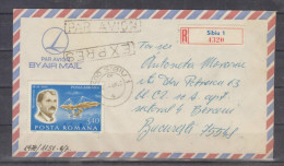 1980 - Scrisoare Circulata Prin Avion - Brieven En Documenten