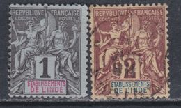 Inde N° 1 / 2  X Type Groupe :  1 C. Et 2 C. ;  Les 2 Valeurs Trace De  Charnière Sinon  TB - Unused Stamps