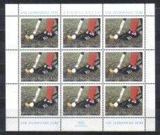 Jugoslavia Mi 1826  Field Hockey   Sheet Of 9 1980  MNH - Hockey (Veld)