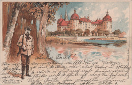 Litho AK Moritzburg König ? Bei Dippelsdorf Friedewald Bärnsdorf Volkersdorf Reichenberg Radebeul Coswig Dresden Cotta - Moritzburg