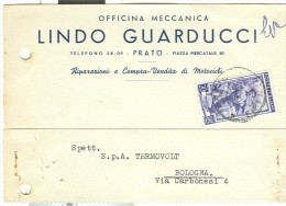 GUARDUCCI,PRATO,CARTOLINA COMMERCIALE VIAGGIATA  1953,XBOLOGNA - Prato