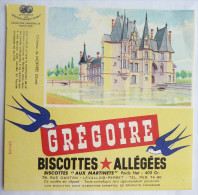 BUVARD BISCOTTES Allegees Gregoire - CHATEAU DE MORTREE (ORNE) - Zwieback