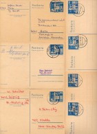 DDR  P80 7 Postkarten Stpl./gelaufen Inland 1973-77 - Cartoline - Usati