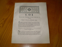 Delcampe - Bulletin Des Lois 1790 Certifié à Embrun :Louis XVI : Loi  Bijoux & Vaisselles Portés Aux Hotels Des Monnaies. - Décrets & Lois