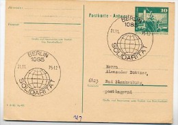 Sost. SOLIDARITÄT Berlin 1975 Auf DDR P 81A Antwortteil Postkarte - Cartoline - Usati