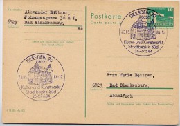 Sost. KULTUR- KUNSTMARKT SÜD KLUBHAUS Dresden 1984  DDR P 84 Postkarte - Cartoline - Usati