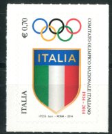 ITALIA / ITALY 2014** - Comitato Olimpico Nazionale Italiano - 1 Val. MNH Autoadesivo  Come Da Scansione. - 2011-20: Mint/hinged