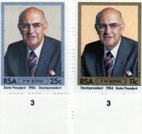 1984 - Sud Africa - State President - Unused Stamps