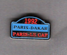 Pin's  Sport  Automobiles, Rallye  PARIS - DAKAR, PARIS - LE  CAP  En  1992 - Rallye