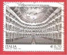 ITALIA REPUBBLICA USATO - 2013 - 250º Anniversario Dell´inaugurazione Del Teatro Comunale Di Bologna - € 0,70 - S. 3392 - 2011-20: Oblitérés