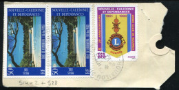 NOUVELLE CALÉDONIE - N° 514 (2) + 528 / ETIQUETTE RECOMMANDÉE DE HOUAILOU LE 15/5/1987, POUR NOUMÉA - TB - Covers & Documents