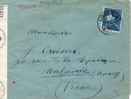 BELGIQUE LETTRE CENSUREE POUR LA FRANCE 1942 - Guerra 40 – 45 (Cartas & Documentos)