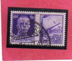 ITALIA REGNO ITALY KINGDOM 1942 PROPAGANDA DI GUERRA WAR PROMOTION CENT. 50 II TIPO USATO USED - Oorlogspropaganda