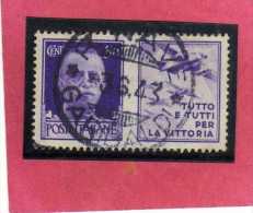 ITALIA REGNO ITALY KINGDOM 1942 PROPAGANDA DI GUERRA WAR PROMOTION CENT. 50 III TIPO USATO USED - Oorlogspropaganda