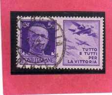 ITALIA REGNO ITALY KINGDOM 1942 PROPAGANDA DI GUERRA WAR PROMOTION CENT. 50 III TIPO USATO USED - Oorlogspropaganda