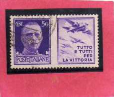 ITALIA REGNO ITALY KINGDOM 1942 PROPAGANDA DI GUERRA WAR PROMOTION CENT. 50 III TIPO USATO USED - Oorlogspropaganda