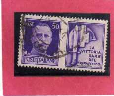 ITALIA REGNO ITALY KINGDOM 1942 PROPAGANDA DI GUERRA WAR PROMOTION CENT. 50 IV TIPO USATO USED - War Propaganda