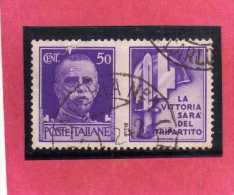 ITALIA REGNO ITALY KINGDOM 1942 PROPAGANDA DI GUERRA WAR PROMOTION CENT. 50 IV TIPO USATO USED - Kriegspropaganda