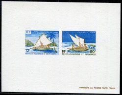 NOUVELLE CALÉDONIE - N° 535 & 536 ( PIROGUES CALÉDONIENNES ), EPREUVE COLLECTIVE ** - SUP - Imperforates, Proofs & Errors