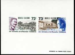 NOUVELLE CALÉDONIE - N° 564 + PA N° 259  ( ECRIVAINS CALÉDONIENS ), EPREUVE COLLECTIVE- LUXE - Imperforates, Proofs & Errors