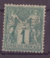 FRANCE  TYPE SAGE  N°61 VERT NEUF AVEC CHARNIERE L54 - 1876-1878 Sage (Type I)