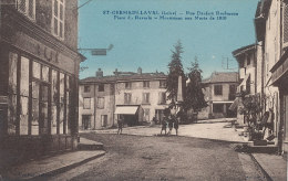 42 // SAINT GERMAIN LAVAL  Rue Denfert Rochereau , Place De Revassin, Monument Aux Morts De 1870 - Saint Germain Laval