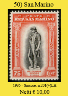 San-Marino-0050 - 1935-Sassone: N.201 (+) LH. - Ongebruikt