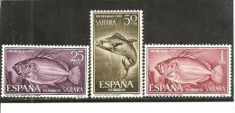 Sahara - Edifil 222-24 - Yvert 208-10 (MH/*) - Spanish Sahara