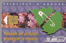 CARTE-PUCE-ANDORRE-50U--A ND 34-GEM-06/95-ADN-PROTECTION NATURE-TBE - Andorra