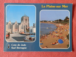 Dep 44 , Cpm La PLAINE Sur MER , Multivues , L'église Et La Plage Du Cormier (197) - La-Plaine-sur-Mer