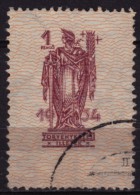 1934 Hungary - Judaical Revenue, Tax Stamp - 1 P - Used - Fiscale Zegels