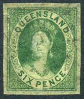 Queensland #3 (SG #3) SUPERB Used 6p Victoria From 1860 - Used Stamps