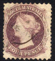 South Australia #46 Used 4p Dull Violet Queen Victoria From 1867 - Gebraucht