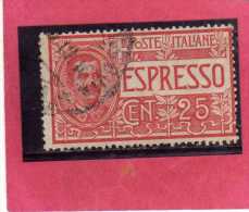 ITALIA REGNO ITALY KINGDOM 1903 ESPRESSI EFFIGIE RE VITTORIO EMANUELE ESPRESSO SPECIAL DELIVERY CENT. 25 USATO USED - Poste Exprèsse