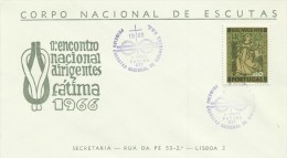 Portugal 1966 1st Meeting Scouts Fatima Souvenir Cover - Lettres & Documents