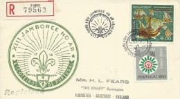 Portugal 1970 XIII National Jamboree No Ar Registered Souvenir Cover - Covers & Documents