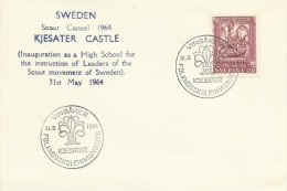 Sweden 1964 Inauguration As A High School For The Instruction Of Scout Movement Souvenir Cover - Lettres & Documents