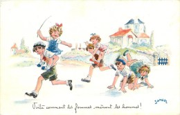 Janser - Illustrateur - ** Voilà Comment Les Femmes Ménent Les Hommes **  -édit; Superlux - Carte En Bon état - Janser