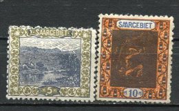 SARRE - Yv. N°  53*, 54 (*)  5p, 10p Cote  0,6 Euro  BE - Unused Stamps