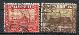 SARRE - Yv. N° 92,93  (o)  30c,40c  Cote  1 Euro  BE - Used Stamps