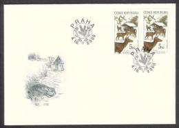 Czech Rep. / First Day Cover (2000/17 B) Praha: Hunting - Winter (Cervus Elaphus, Spruce Needles, Lepus Europaeus) - Hasen