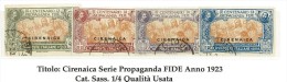 CIRENAICA - ANNO 1923 - PROPAGANDA FIDE - USATA - N° 1/4 - Cirenaica