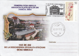 OCNA SIBIULUI HEALTH RESORT ANNIVERSARY, SPECIAL COVER, 2011, ROMANIA - Covers & Documents