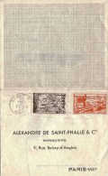 Maroc Morocco Marruecos Lettre Rabat 1947 Brief Carta Cover Banque Bank Banco - Covers & Documents