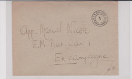 ENVELOPPE MILITAIRE SUISSE - E.M. BRIGADE LEGERE - POSTE DE CAMPAGNE - Cartas & Documentos