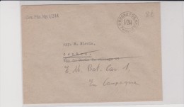 ENVELOPPE MILITAIRE SUISSE - GRENZ FUS. KP. I/244 - POSTE DE CAMPAGNE - Cartas & Documentos