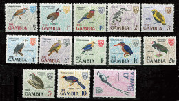 Gambie ** N° 208 à 220 - Série Courante. Oiseaux - Gambie (1965-...)