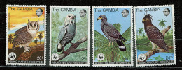 Gambie ** N° 372 à 375 - Oiseaux De Proie - Gambie (1965-...)